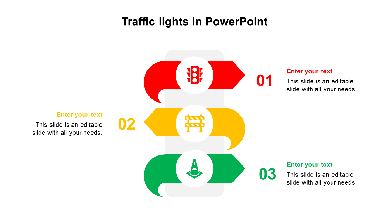 Awesome Traffic Lights In PowerPoint Presentation Slides